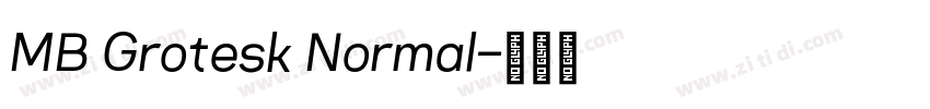 MB Grotesk Normal字体转换